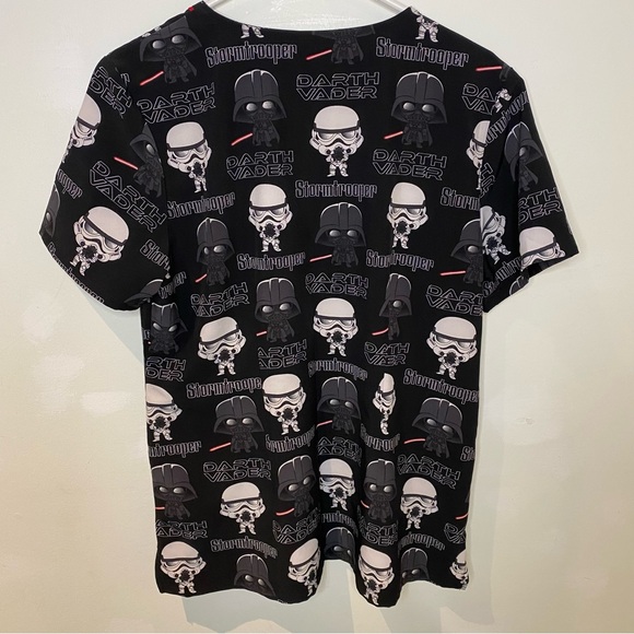 Star Wars Women’s Cherokee Scrub Top Tooniforms V-Neck Size Medium- Like New - Picture 5 of 5